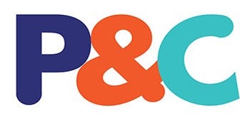 Logo with the letters P and C